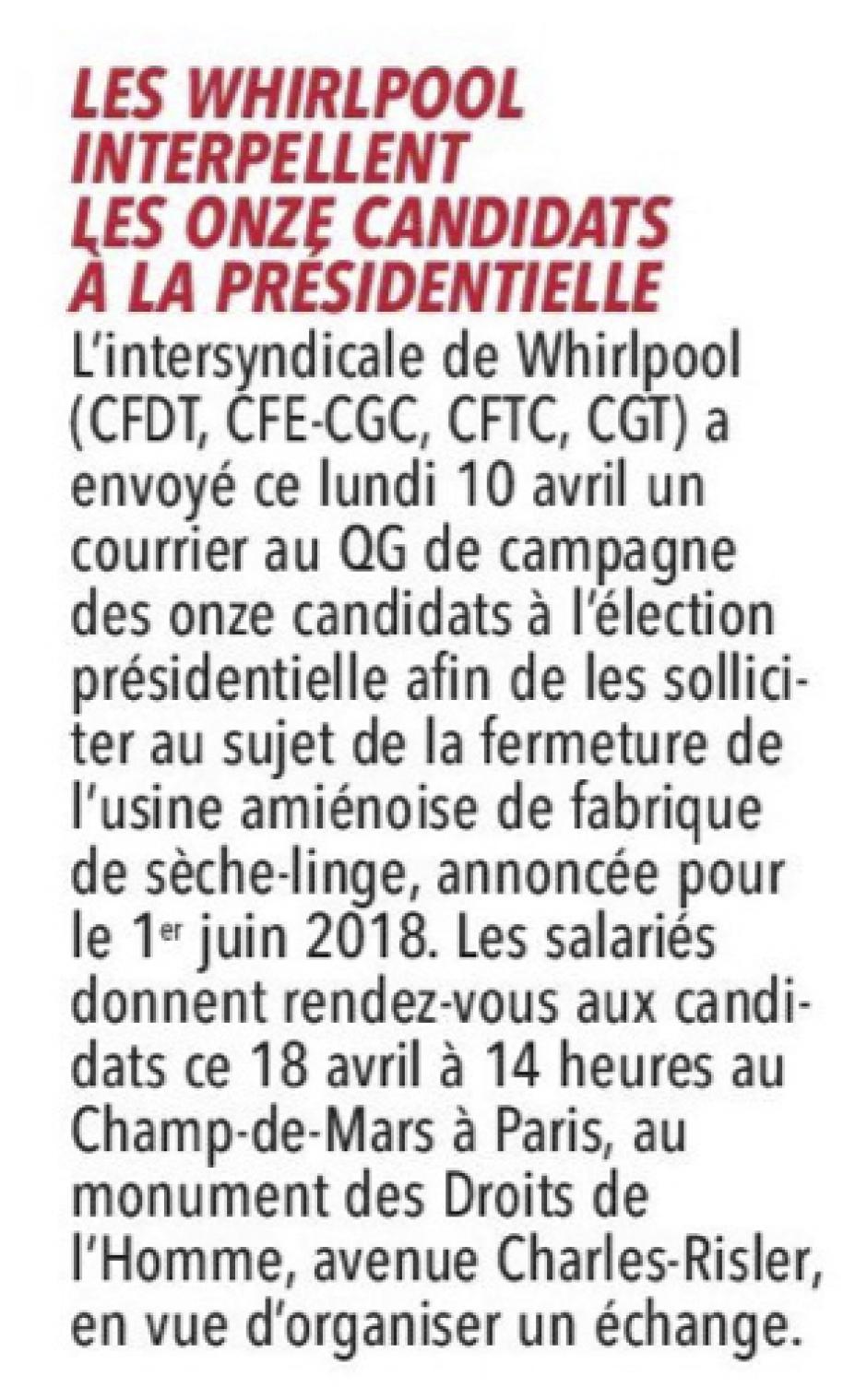 20170411-CP-Amiens-Les Whirlpool interpellent les onze candidats à la Présidentielle
