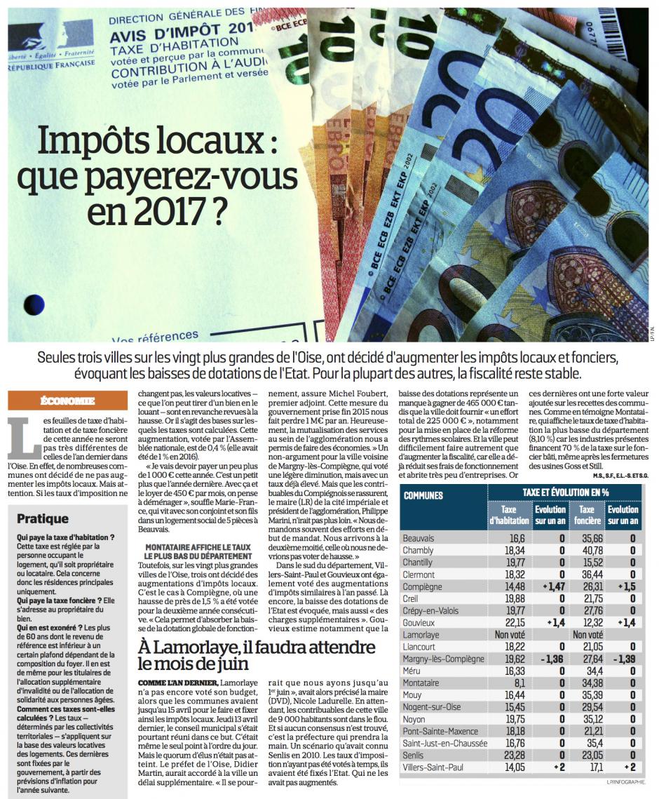 20170418-LeP-Oise-Impôts locaux : que payerez-vous en 2017 ?