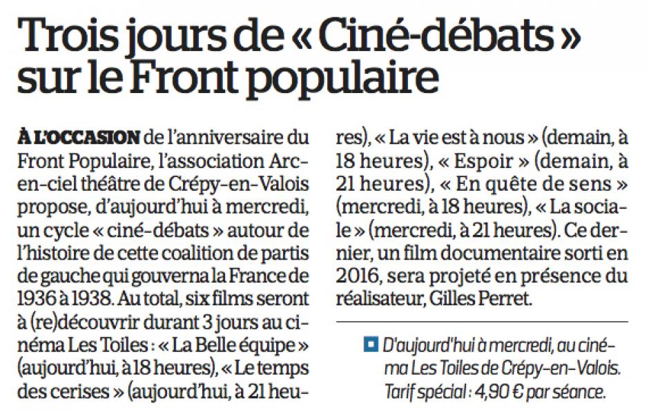 20170424-LeP-Crépy-en-Valois-Trois jours de « Ciné-débats » sur le Front populaire