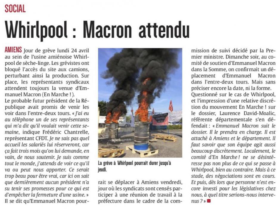 20170425-CP-Amiens-Whirlpool : Macron attendu