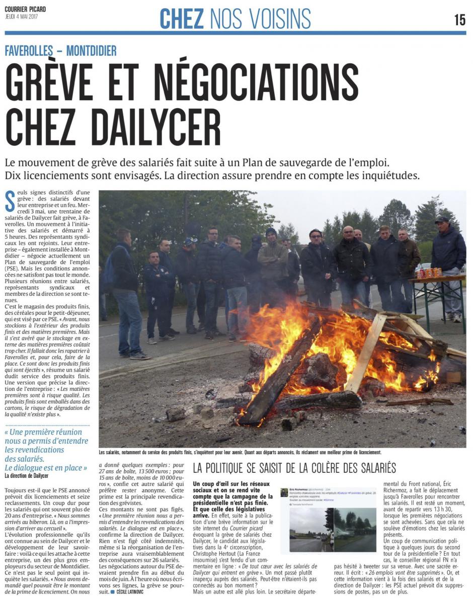 20170504-CP-Faverolles-Montdidier-Grève et négociations chez Dailycer [édition Aisne]