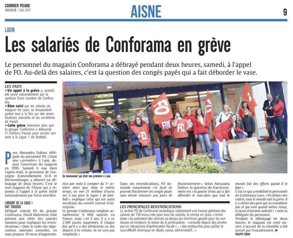 20170507-CP-Laon-Les salariés de Conforama en grève [édition Aisne]
