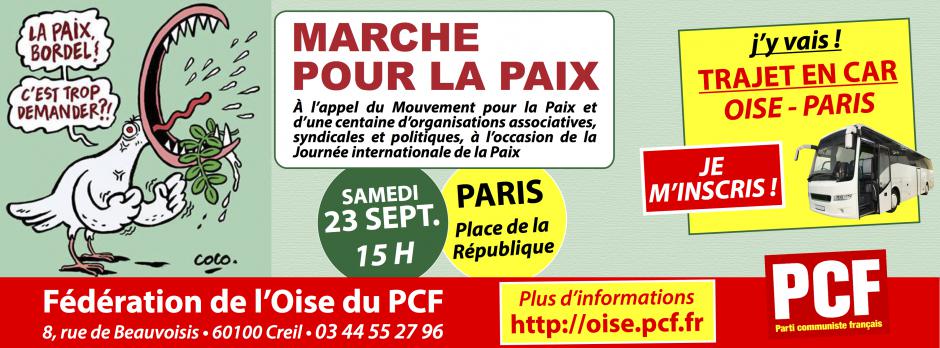 23 septembre, France - Marchons pour la paix !