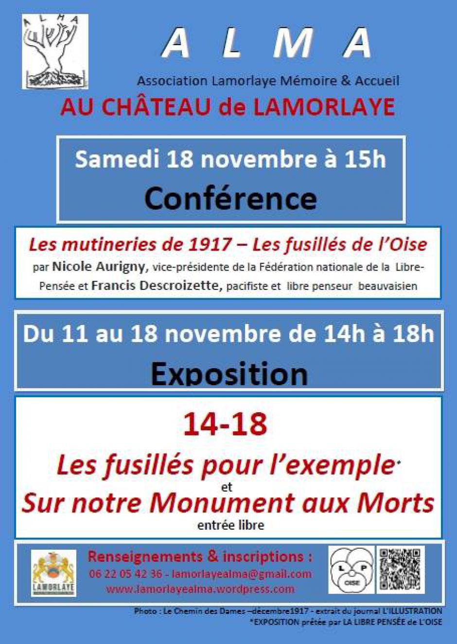 18 novembre, Lamorlaye - ALMA-Les mutineries de 1917, les fusillés de l'Oise