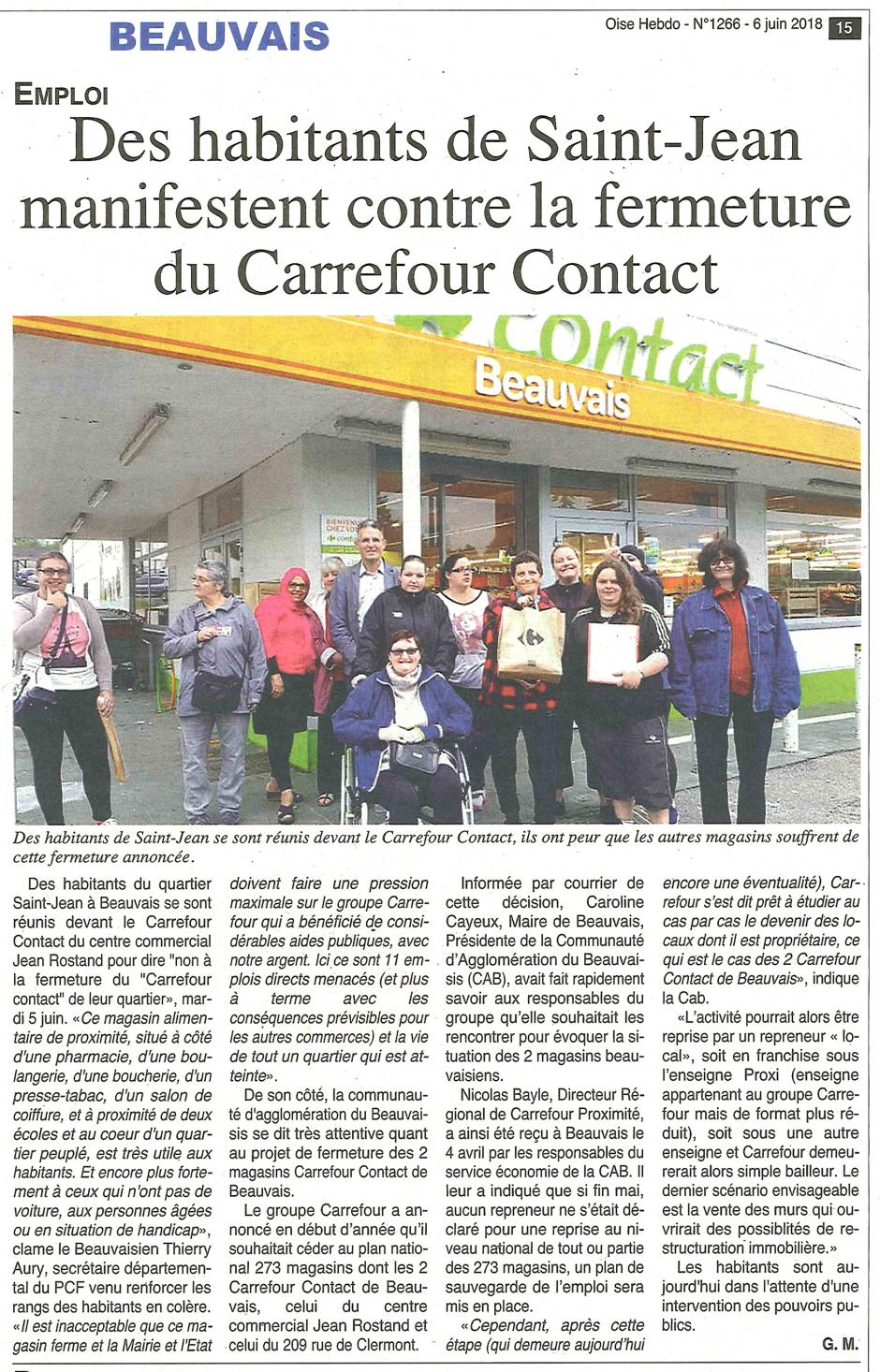 20180606-OH-Beauvais-Des habitants de Saint-Jean manifestent contre la fermeture du Carrefour Contact