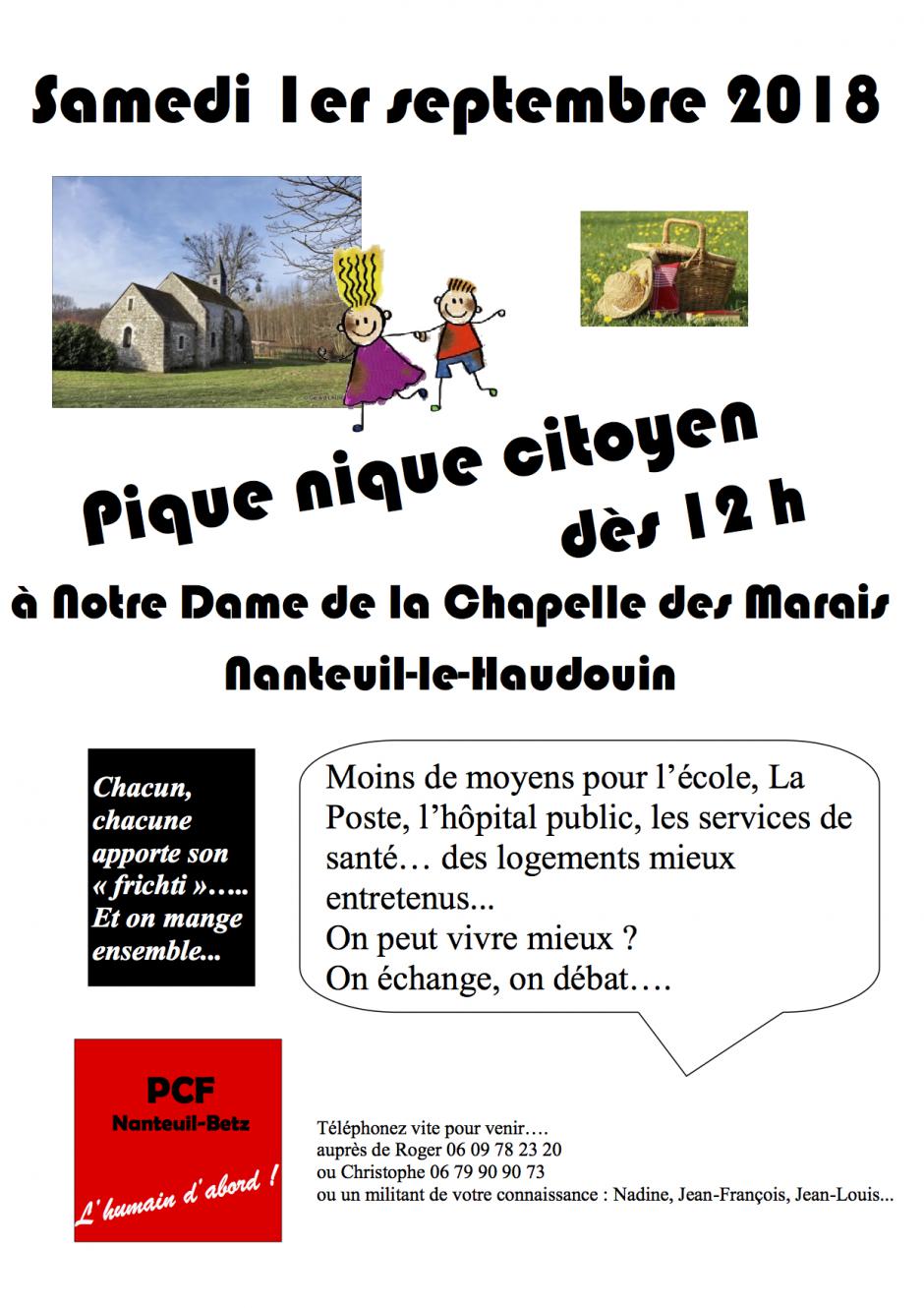 1er septembre, Nanteuil-le-Haudouin - Pique-nique citoyen