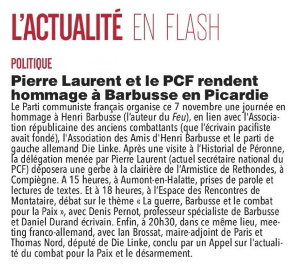20181106-CP-Picardie-Pierre Laurent et le PCF rendent hommage à Barbusse