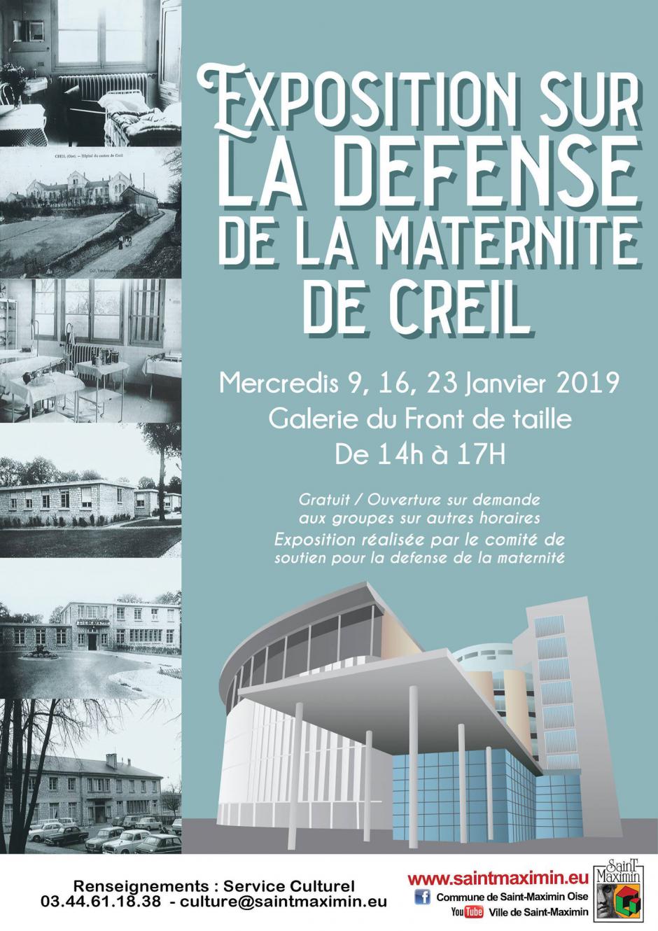 9, 16 & 23 janvier, Saint-Maximin - Exposition sur la défense de la maternité de Creil