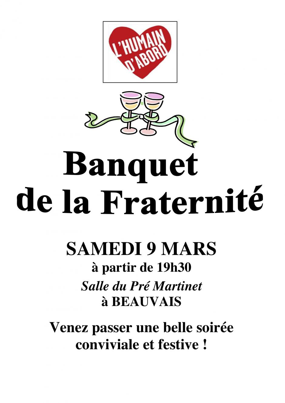 Invitation au banquet de la Fraternité - PCF Beauvaisis, 19 janvier 2019
