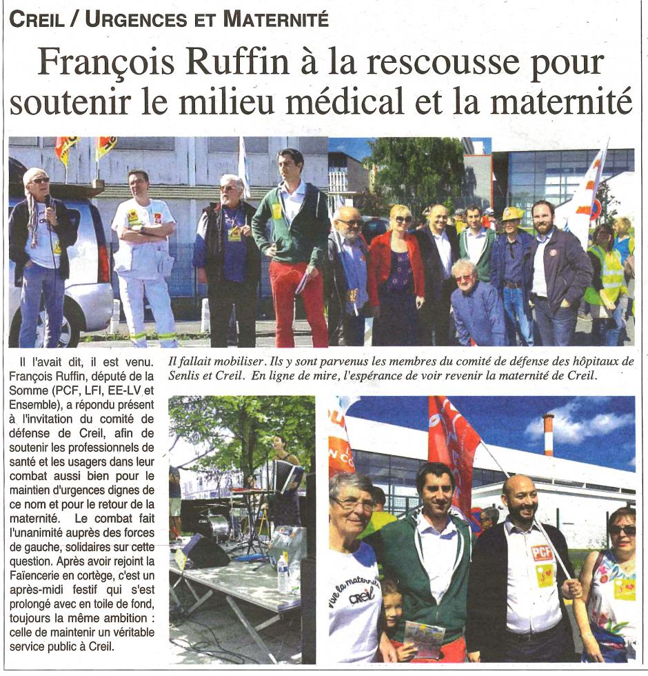 20190619-OH-Creil-François Ruffin à la rescousse pour soutenir le milieu médical et la maternité