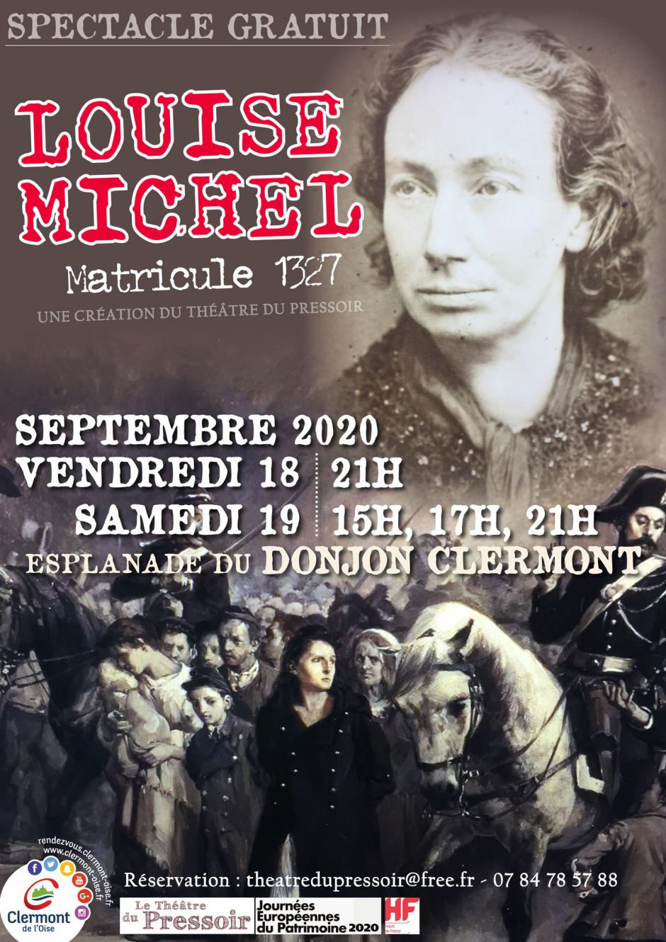 18 & 19 septembre, Clermont - Le Théâtre du Pressoir-« Louise Michel - Matricule 1327 »