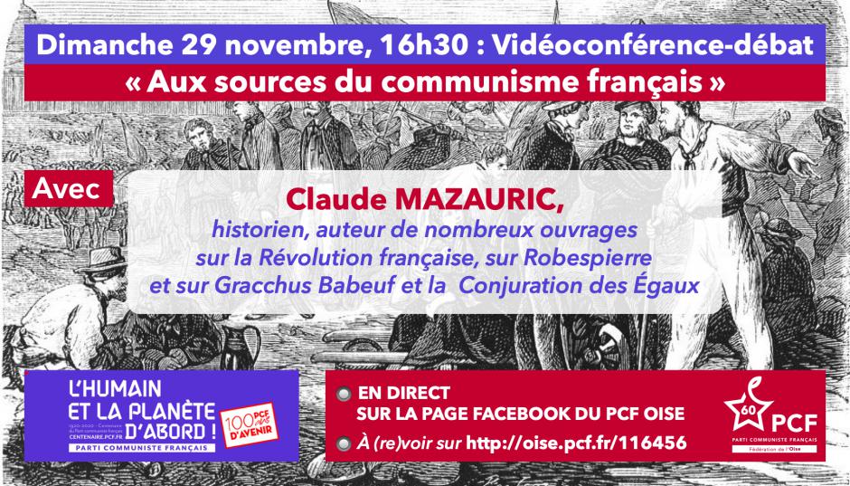 29 novembre - Centenaire du PCF-Vidéoconférence « Aux sources du communisme français », avec Claude Mazauric