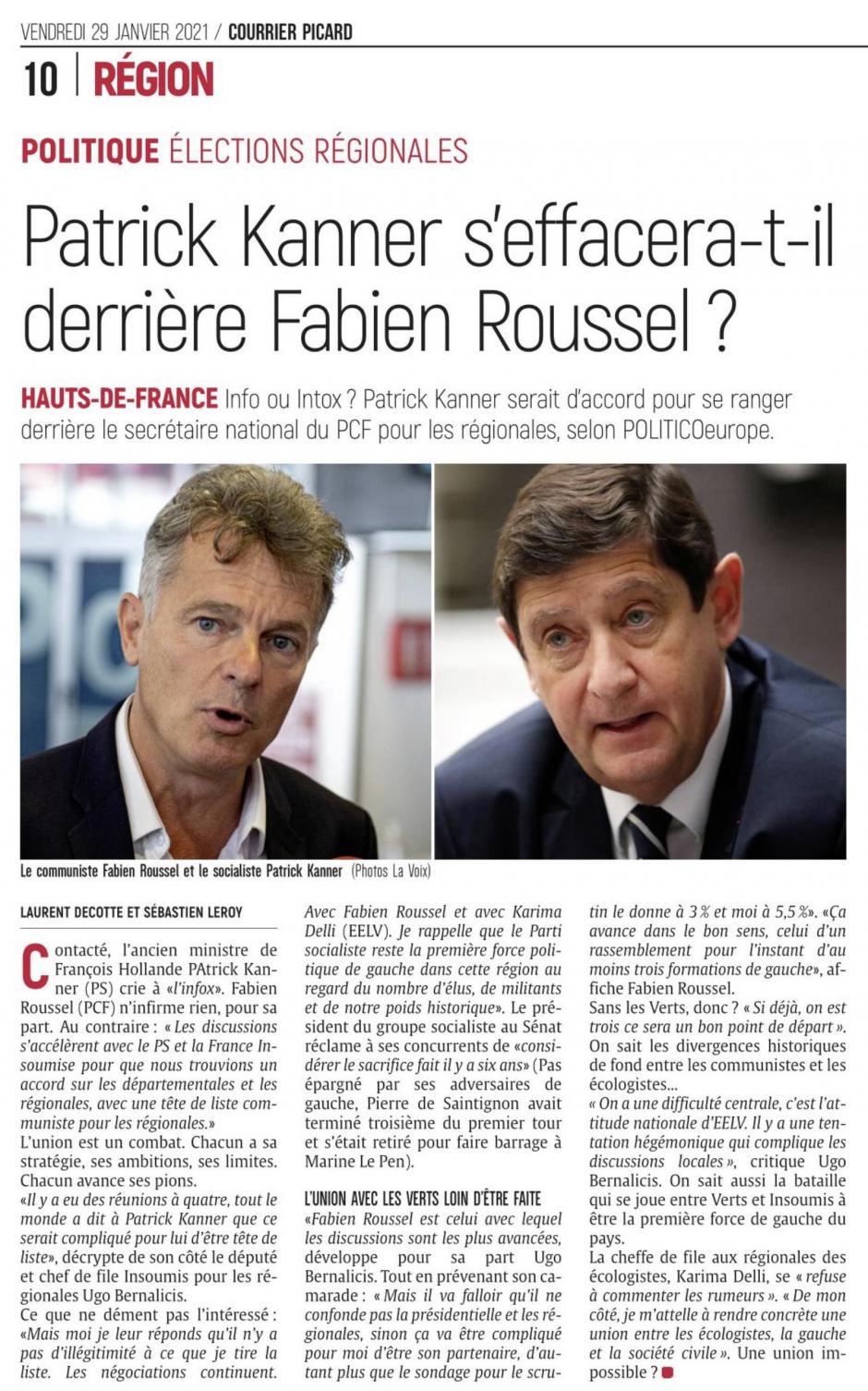 20210129-CP-Hauts-de-France-R2021-Patrice Kanner s'effacera-t-il derrière Fabien Roussel ?