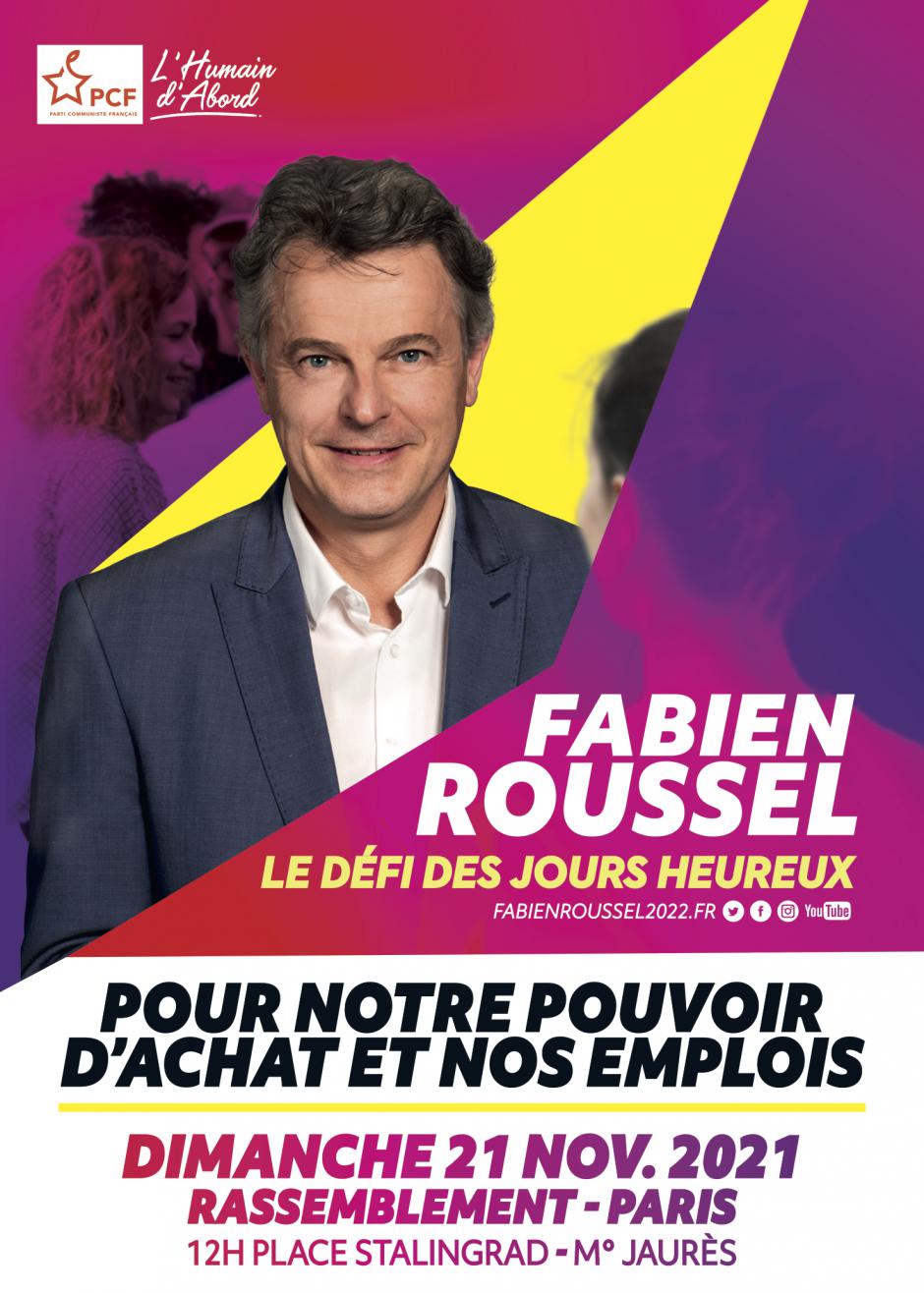 21 novembre, Paris - Les Rencontres des Jours heureux-Rendez-vous national « Nos solutions pour l'emploi et le pouvoir d'achat » avec Fabien Roussel