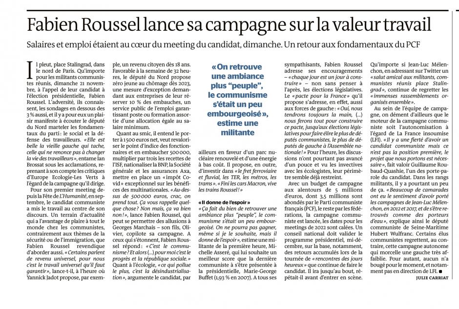 20211123-LeM-Paris-Fabien Roussel lance sa campagne sur la valeur travail