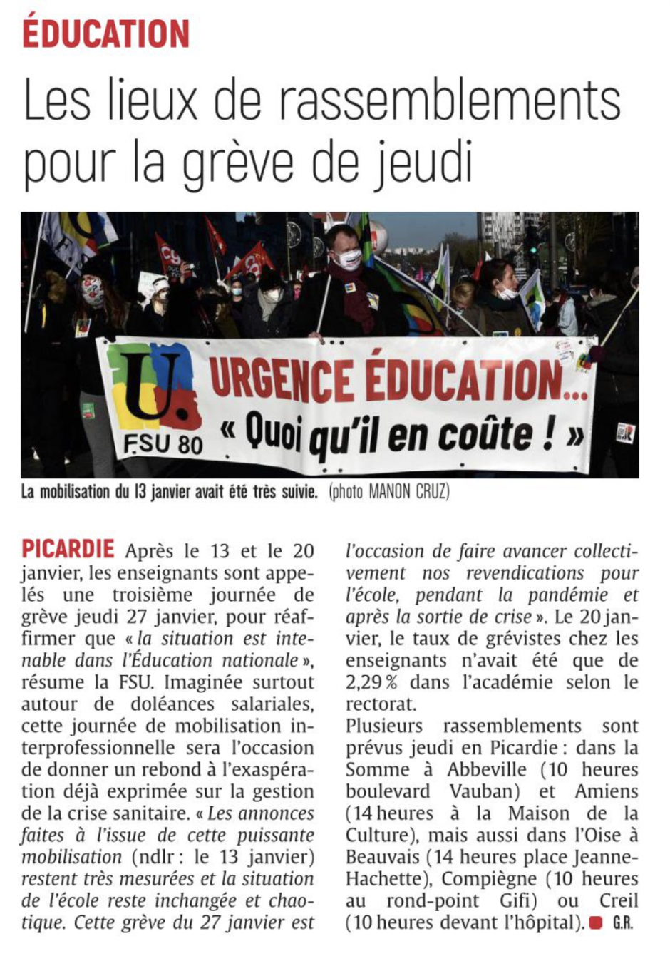20220125-CP-Picardie-Les lieux de rassemblement pour la grève de jeudi