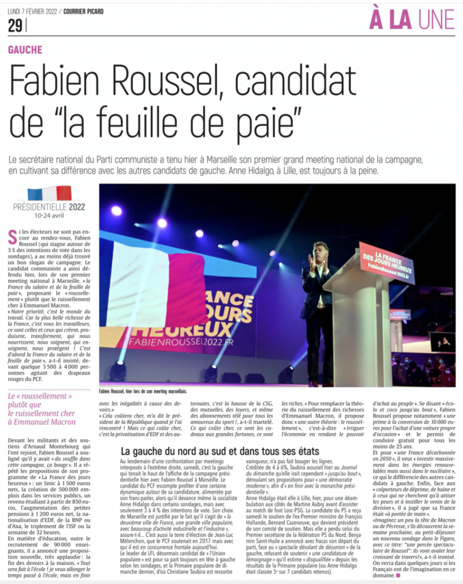 20220207-CP-Marseille-Fabien Roussel, candidat de « la feuille de paie »