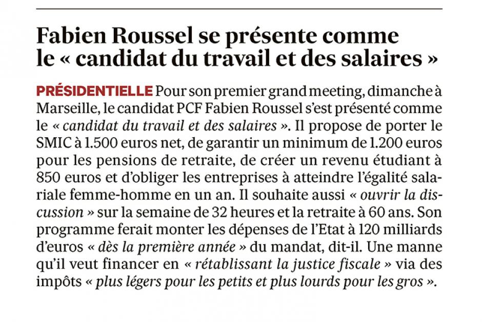 20220207-LesÉ-Fabien Roussel se présente comme le « candidat du travail et des salaires »