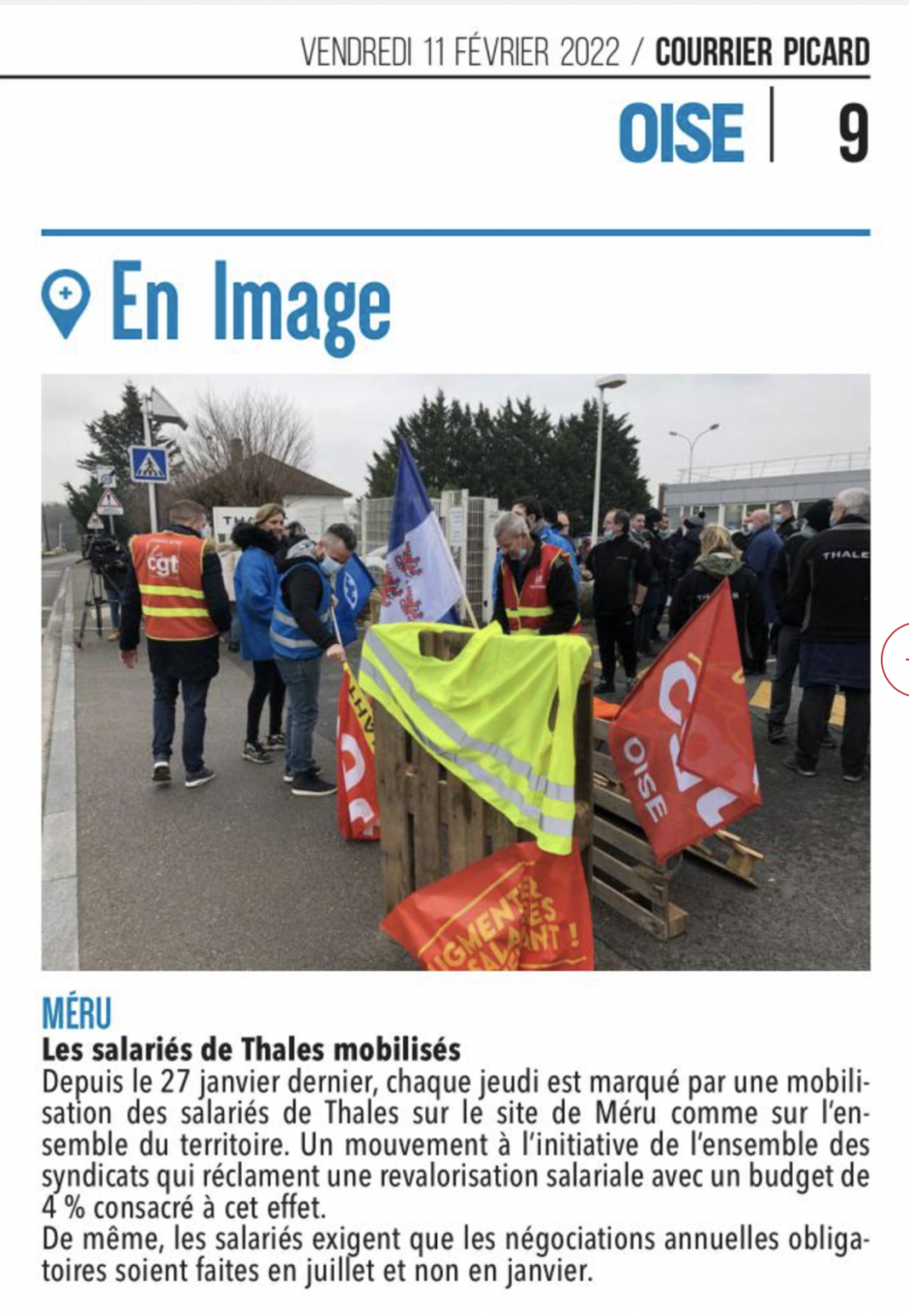 20220211-CP-Méru-Les salariés de Thales mobilisés