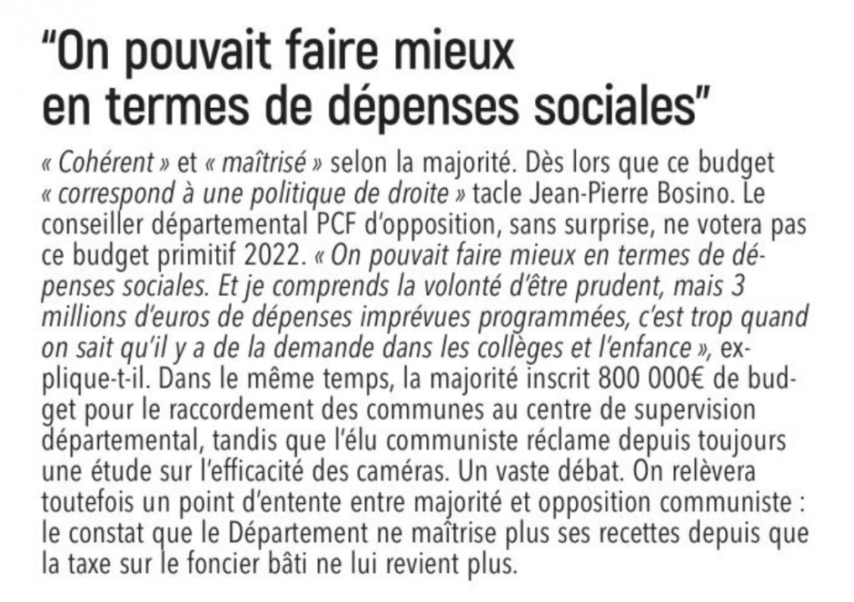 20220222-CP-Oise-Jean-Pierre Bosino : « on pouvait faire mieux en termes de dépenses sociales »