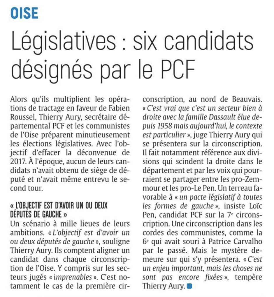20220308-CP-Oise-Législatives : six candidats désignés par le PCF