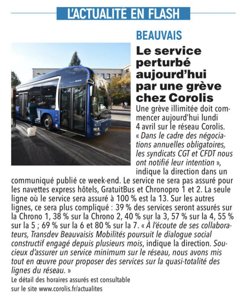 20220404-CP-Beauvaisis-Le service perturbé aujourd'hui par une grève chez Corolis