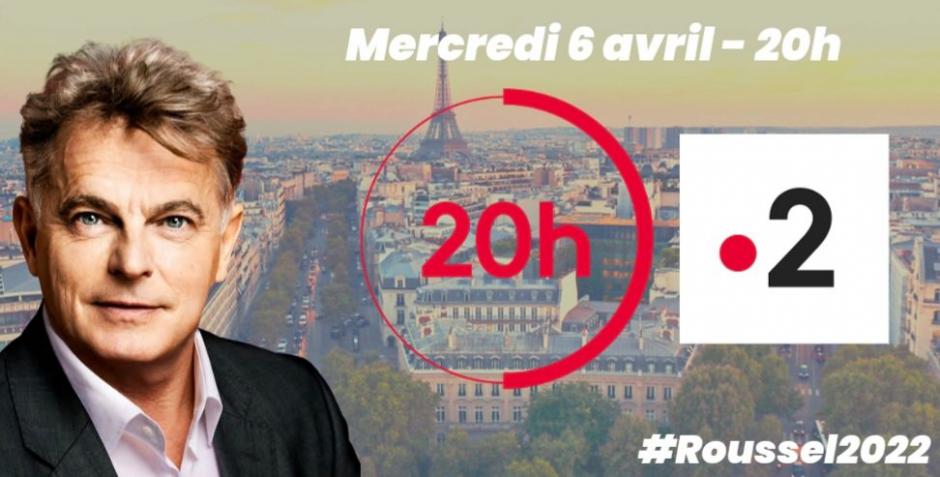 Fabien Roussel invité du 20h de France 2 - 6 avril 2022