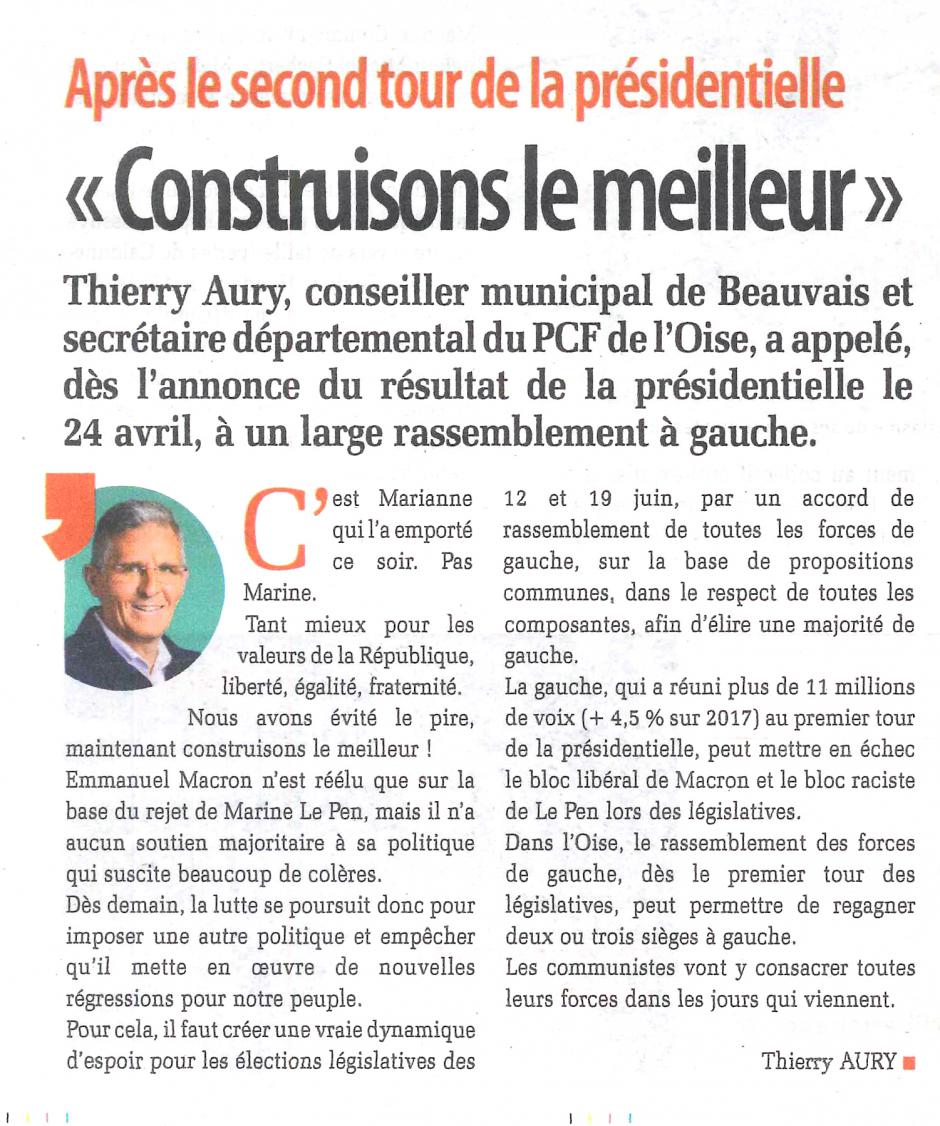 20220429-LH-France-Thierry Aury, après le second tour de la présidentielle : « construisons le meilleur »
