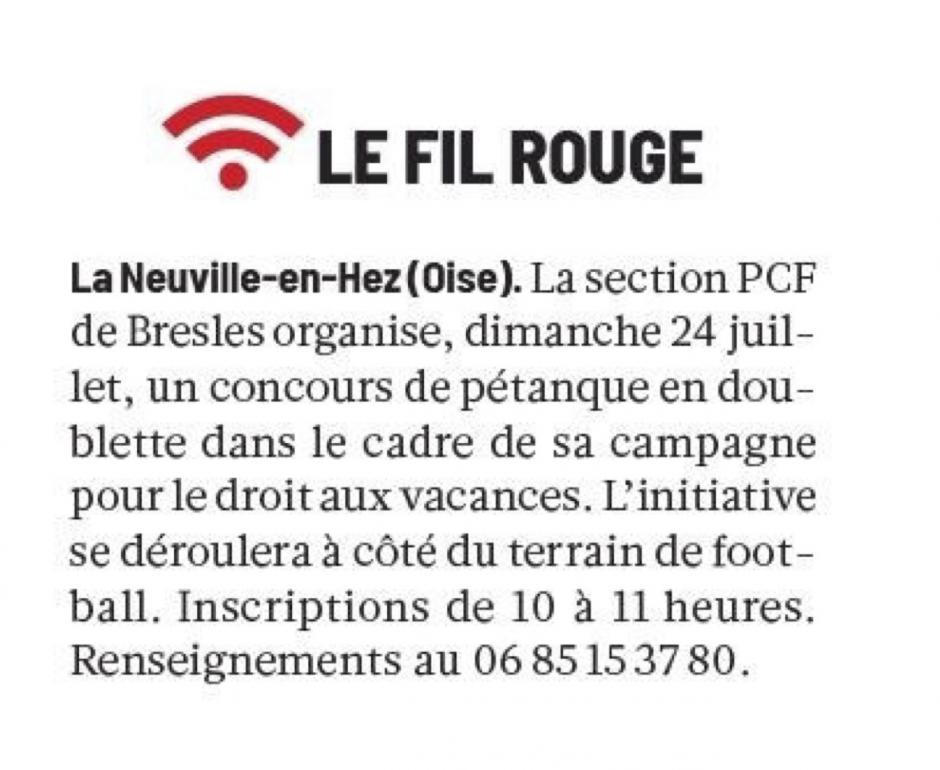 20220721-L'Huma-La Neuville-en-Hez-Annonce du concours de pétanque de la section PCF de Bresles