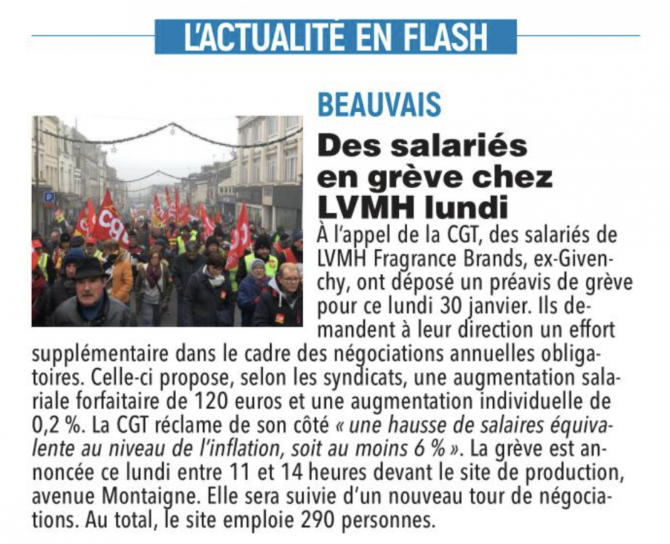 20230128-CP-Beauvais-Des salariés en grève chez LVMH lundi