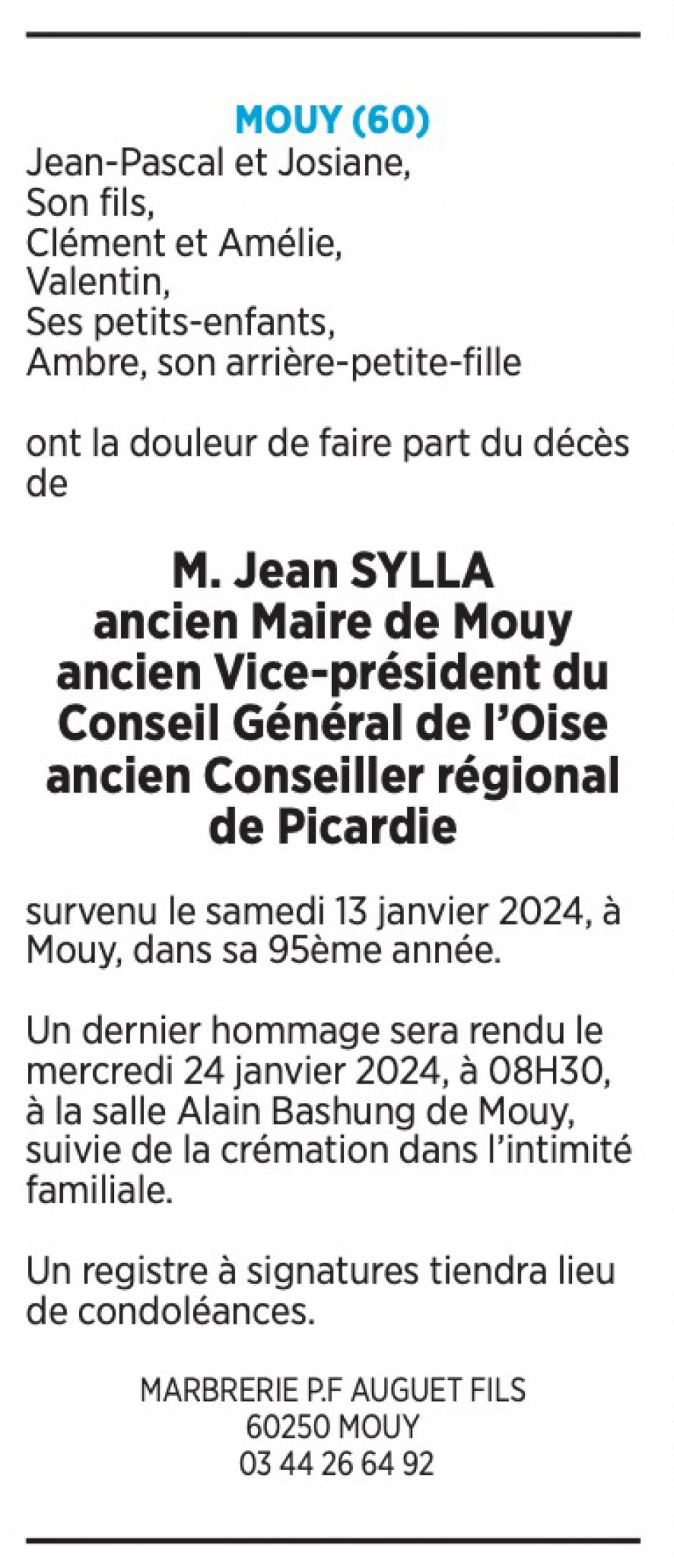 20240123-LeP-Avis de décès-Jean Sylla