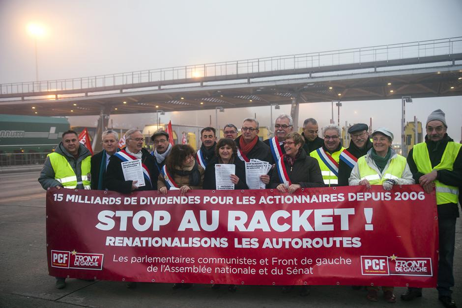 Le Parisien-Manifestation pour la renationalisation des autoroutes - Oise, 19 novembre 2014