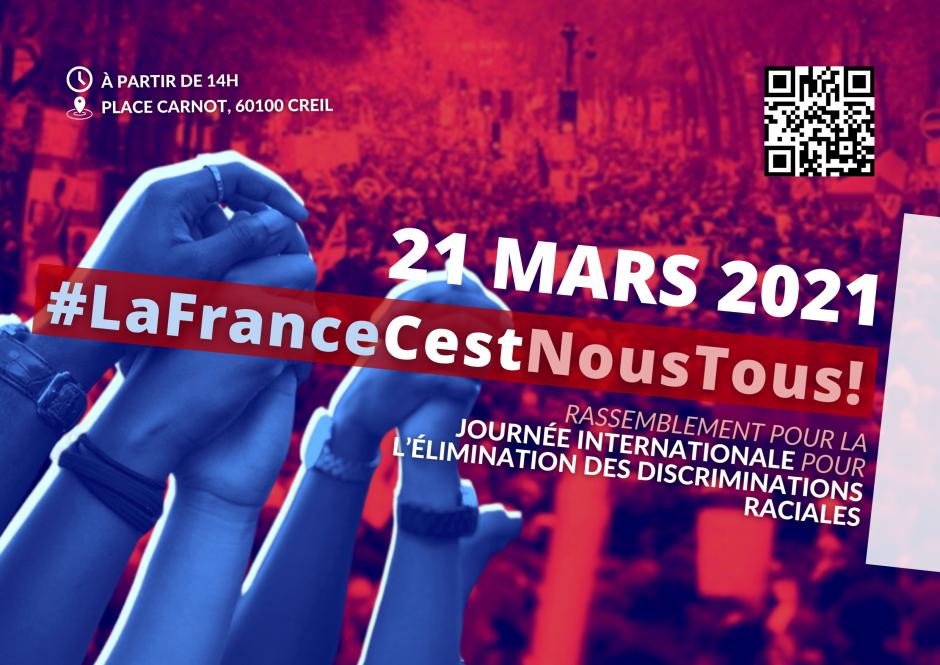 21 mars, Creil - JC Oise & PCF Creil-Rassemblement #LaFranceCestNousTous!