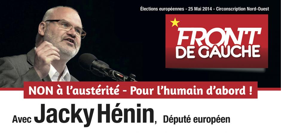 13 mai, Crépy-en-Valois - Débat du Front de gauche « Pourquoi voter pour les Européennes ? », en présence des candidats Marie-Laure Darrigade et Loïc Pen