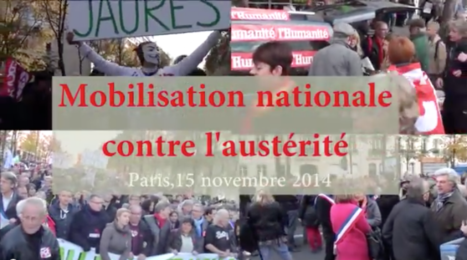 L'Humanité-Mobilisation nationale contre l'austérité et pour une alternative - Paris, 15 novembre 2014