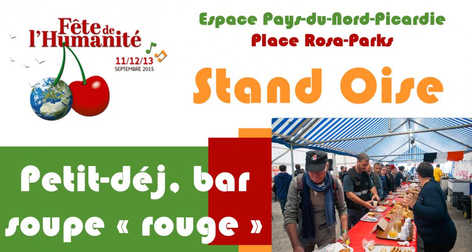 Stand de l'Oise : petits-déjeuners, soupe rouge et bar - Fête de l'Huma 2015