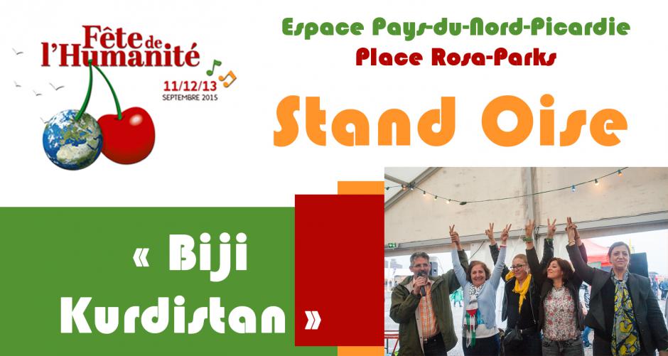 Stand de l'Oise : « Biji Kurdistan » - Fête de l'Huma 2015