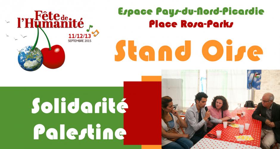 Stand de l'Oise : Solidarité Palestine - Fête de l'Huma 2015