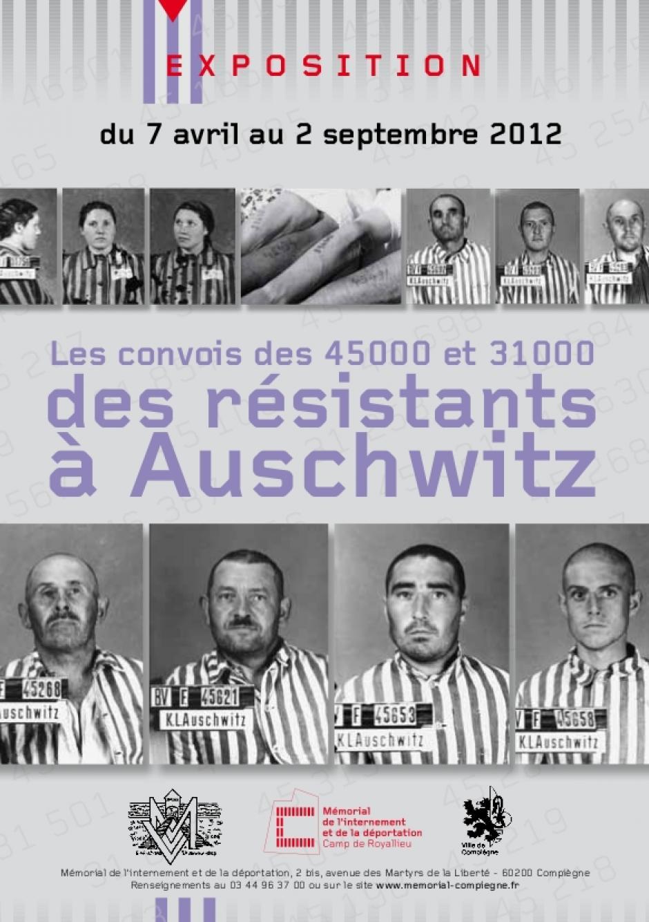 Jusqu'au 2 septembre, Compiègne - Exposition « Les convois des 45 000 et 31 000 - Des résistants à Auschwitz »