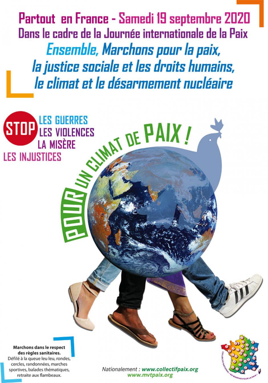 19 septembre, France - Marchons pour la paix et le climat