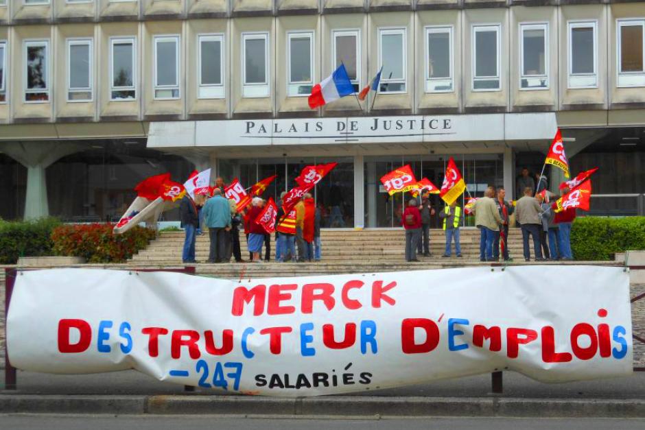 Le Front de gauche soutient les salariés de Merck-Organon - Éragny-sur-Epte, juin 2012