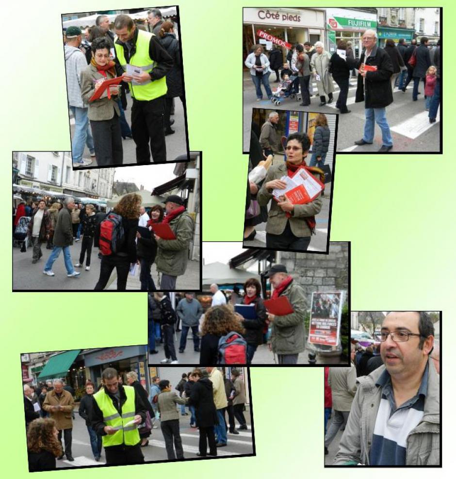 Diffusion du tract « Nous ne paierons pas leur crise ! » - Crépy-en-Valois, 6 novembre 2011