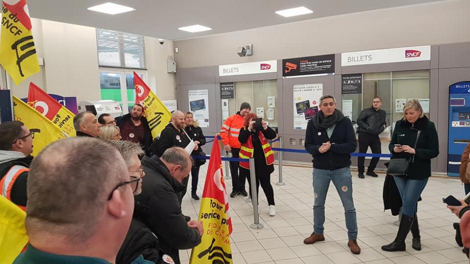 Reconduction de la grève et solidarité avec les cheminot·e·s - Beauvais, 9 janvier 2020