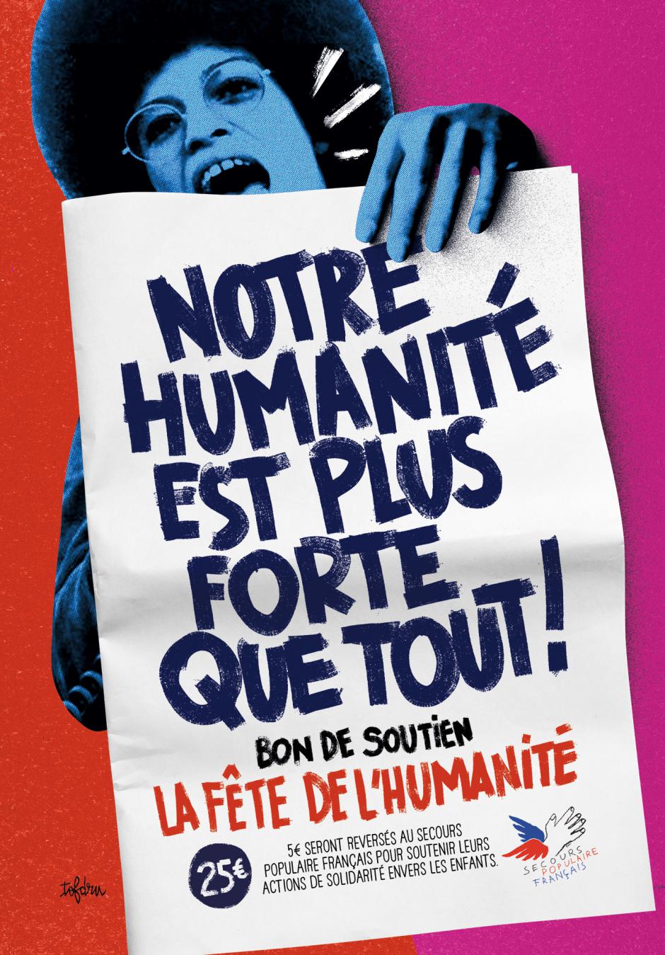 Je soutiens la Fête de l'Humanité : je me procure des bons de soutien ! (25 euros, dont 5 reversés au Secours populaire français)