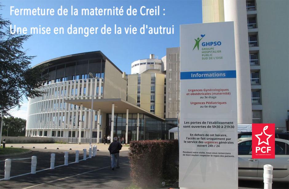 Déclaration nationale du PCF : « Fermeture de la maternité de Creil : 