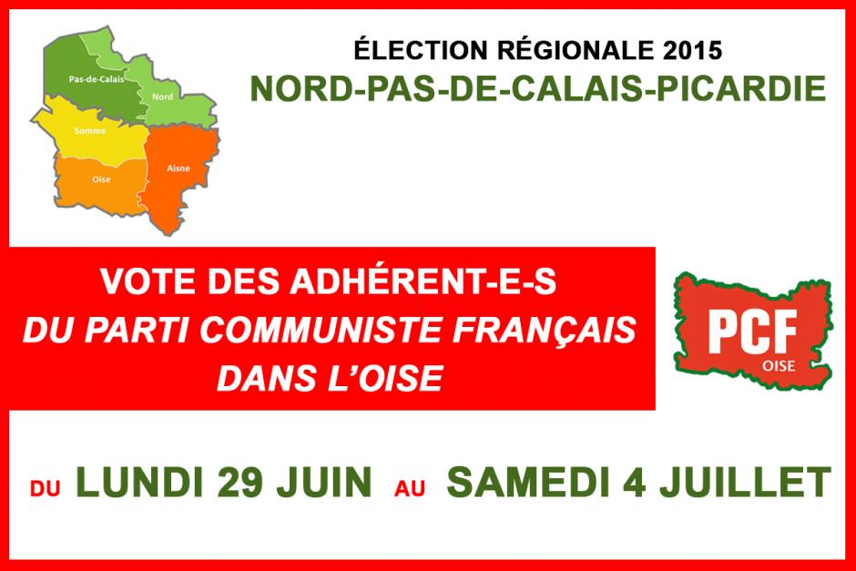 Élection régionale : consultation des communistes de l'Oise jusqu'au samedi 4 juillet 2015