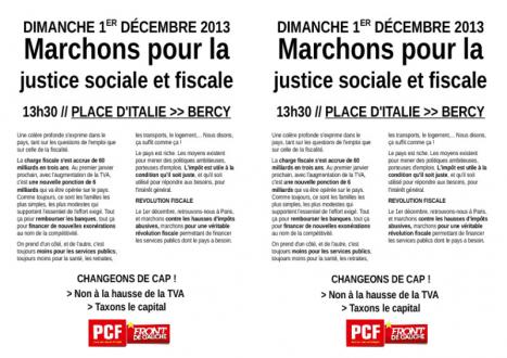 TRACT - Dimanche 1er décembre 2013 Marchons pour la justice sociale et fiscale