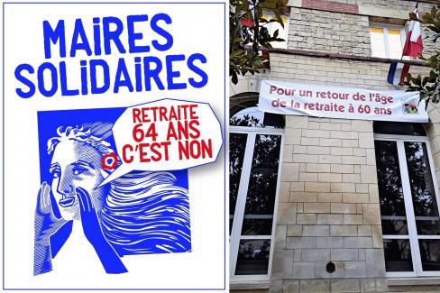 Maires solidaires : des mairies fermées en solidarité avec le mouvement social contre la réforme des retraites - Oise, 31 janvier 2023